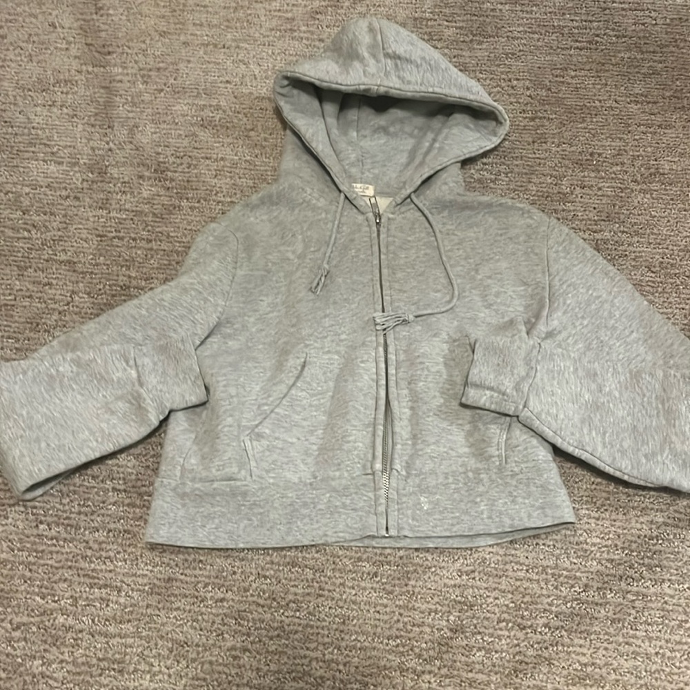 pacsun cropped zip up